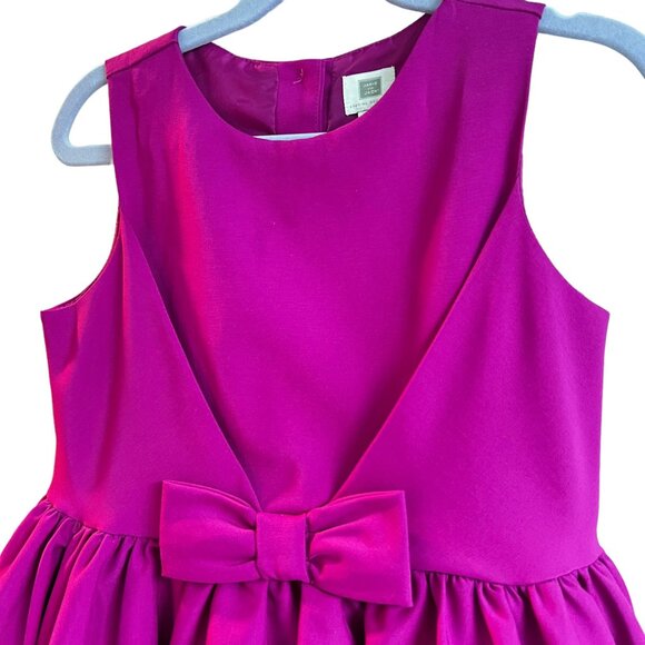 Janie and Jack Magenta Raspberry Pink Special Occasion Bow Dress Girls 6 - Picture 6 of 10